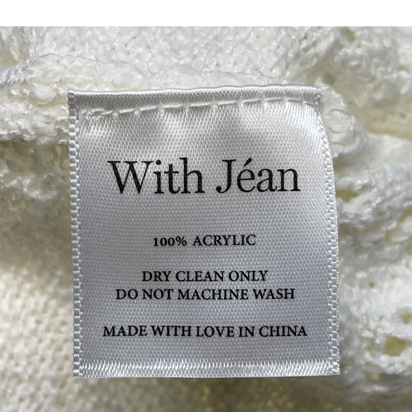 With Jean White Crochet Sweater - Picture 10 of 12